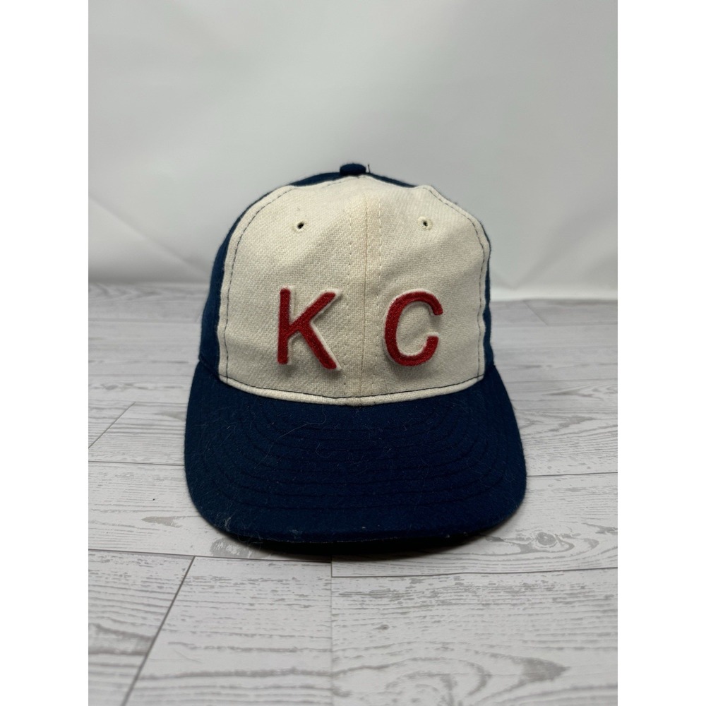 Baldwin Kansas City Fitted Hat KC Baseball Cap Size 6 7/8 Wool‎ Retro Used